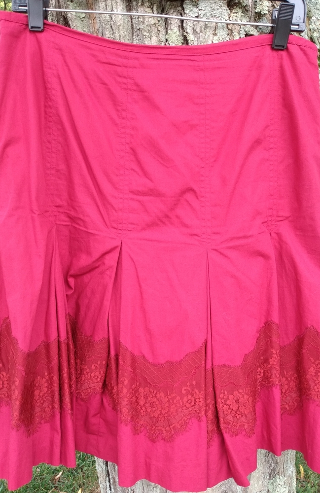 Red skirt with lining 8